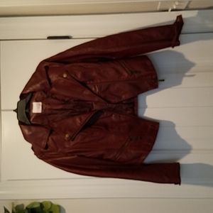 Merlot faux leather Bongo jacket